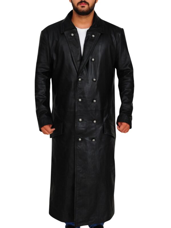 Men German Officer Trench Coat - Image 3