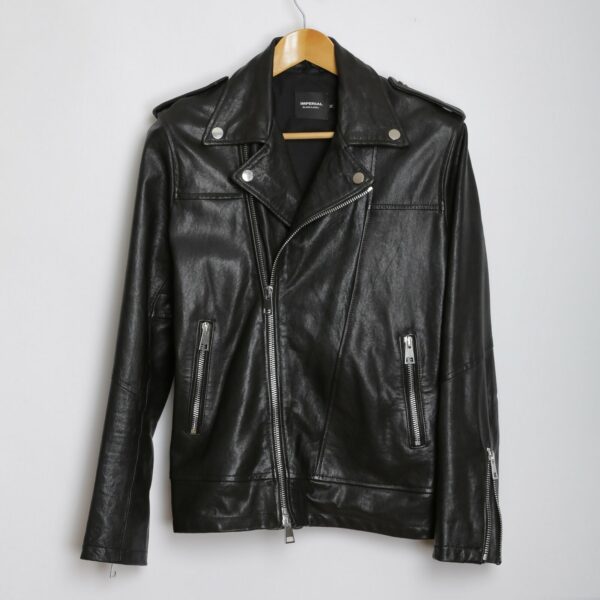 Imperial Black Biker Leather Jacket