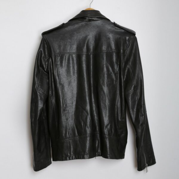 Imperial Black Biker Leather Jacket - Image 3