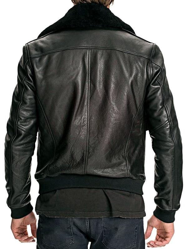 Air Force Bomber Fur Collar Leather Jacket - AirBorne Jacket