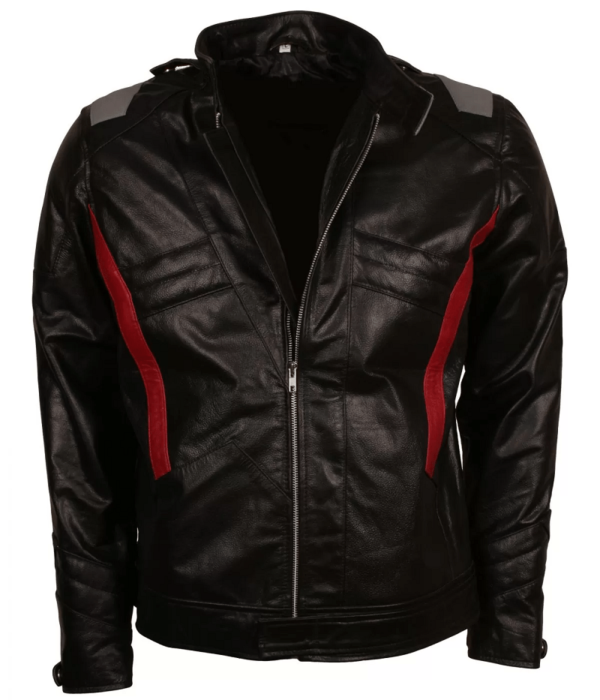 Mens Overwatch Soldier 76 Motorcycle Leather Jacket