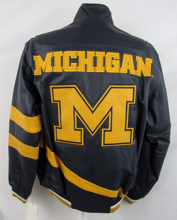 Michigan Wolverines Varsity Leather Jacket - Image 4