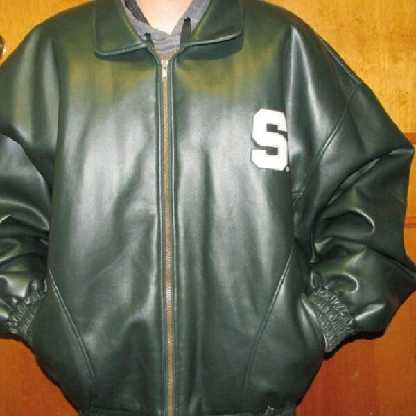 Michigan State Spartans Leather Jacket - Image 2