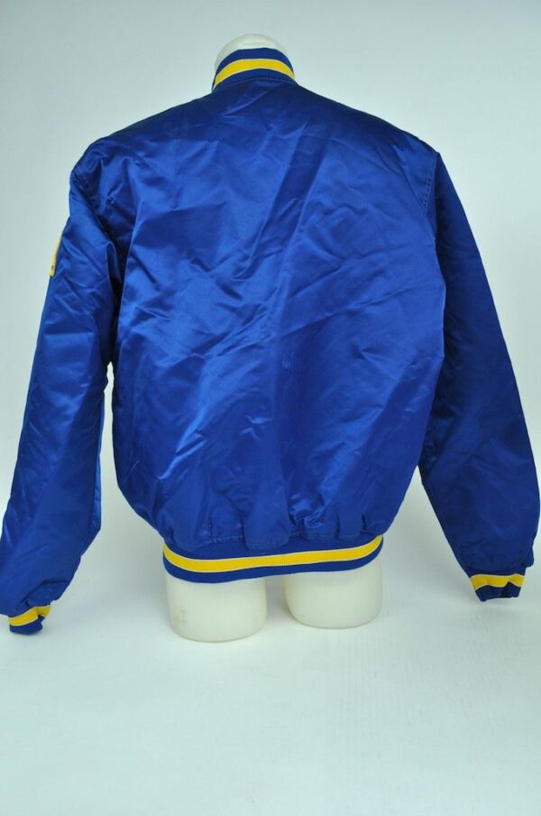 Milwaukee Brewers Baseball Blue Satin Jacket - Image 3
