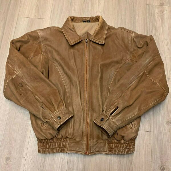 Mens Mirage Bomber Leather Jacket