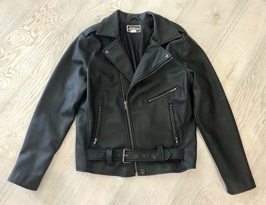 Mens Modern Amusement Black Leather Jacket - AirBorne Jacket
