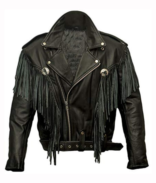 Money Heist Nairobi Fringe Black Leather Jacket