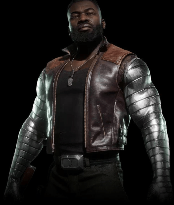 Mens Mortal Kombat 11 Jax Briggs Leather Vest