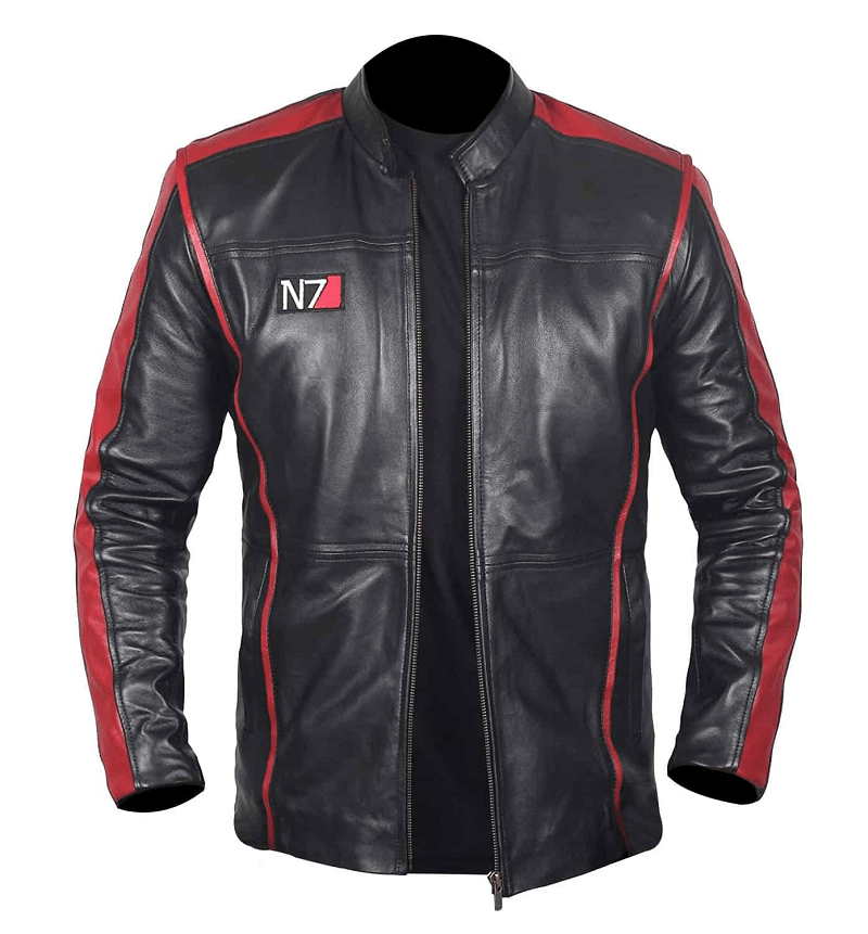 N7 Mass Effect 3 Biker Leather Jacket