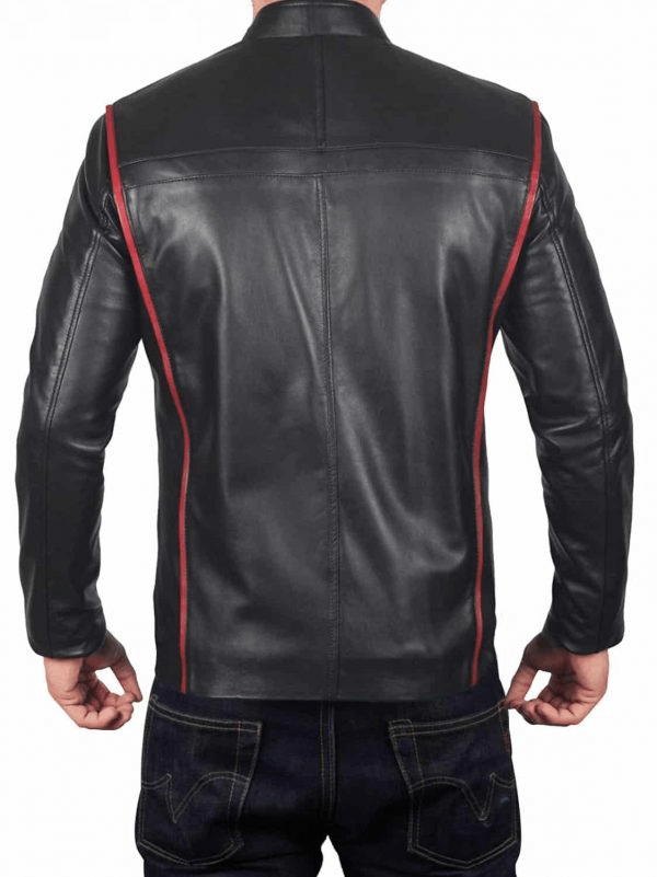 N7 Mass Effect 3 Biker Leather Jacket - Image 2