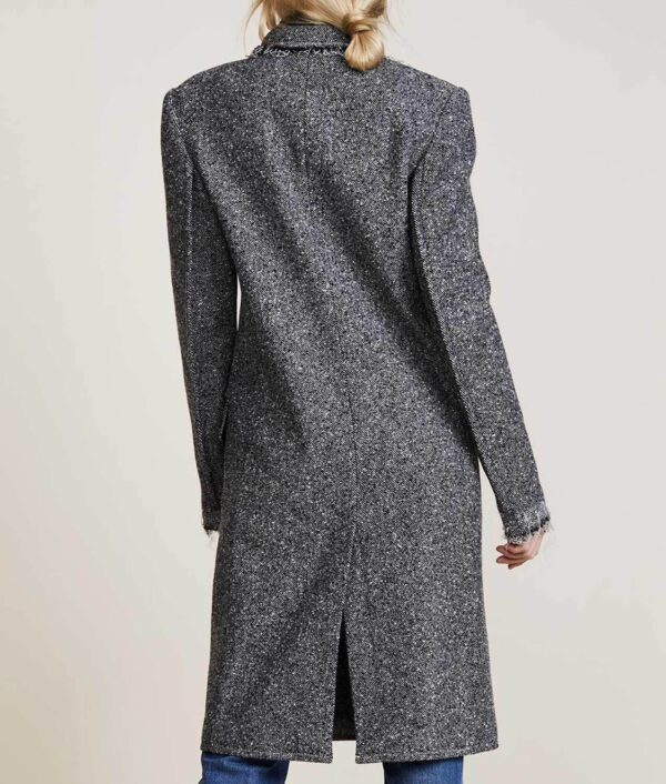 Natasha Lyonne Russian Doll Grey Wool Coat - Image 3