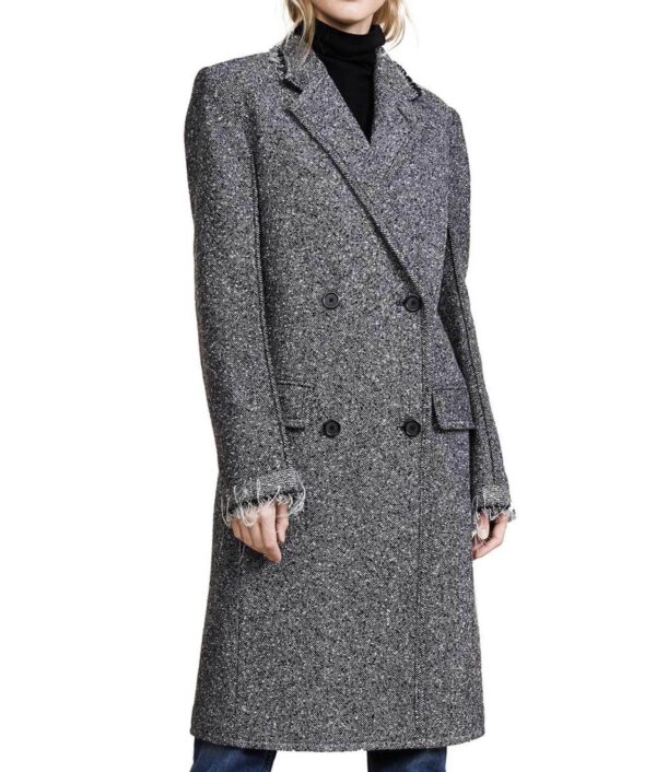 Natasha Lyonne Russian Doll Grey Wool Coat