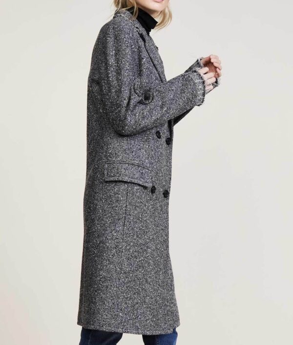 Natasha Lyonne Russian Doll Grey Wool Coat - Image 2