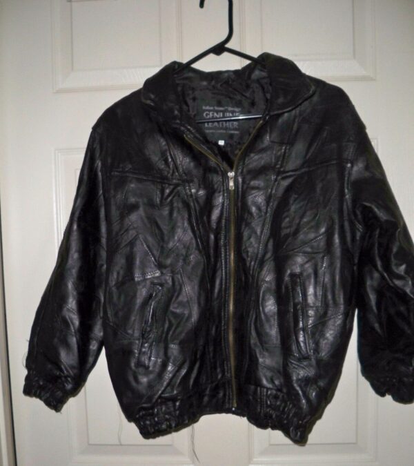 New Mens Navarre Black Leather Jacket