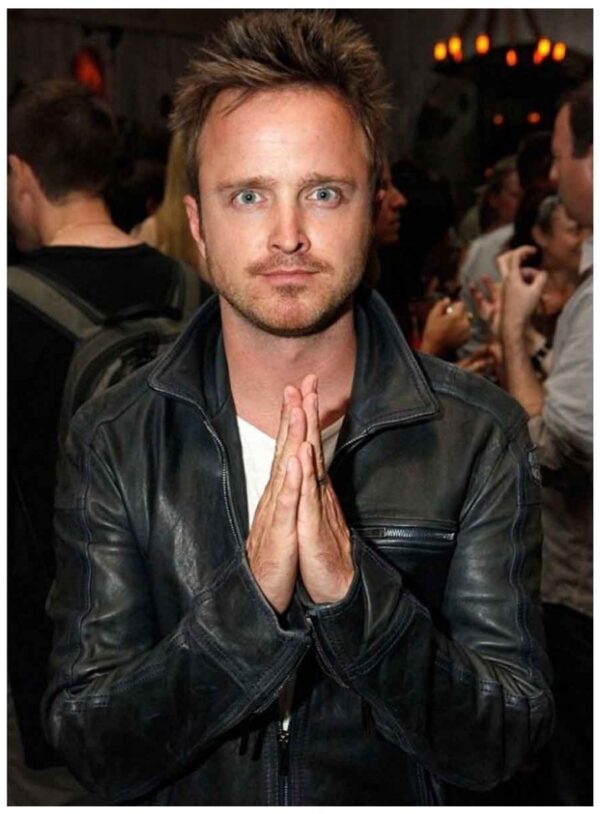 Need Fro Speed Aaron Paul Black Leather Jacket - Image 3