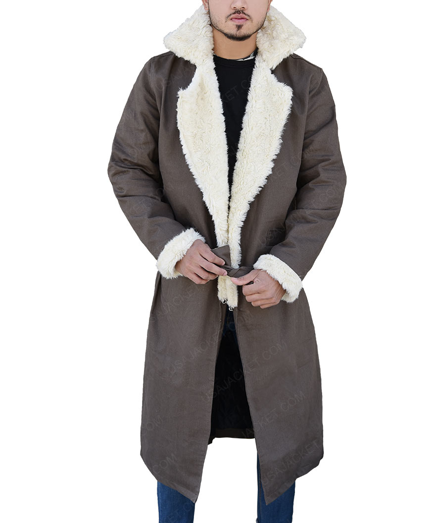 Negative Man Matt Bomer Doom Patrol Fur collar Trench Coat - Image 2