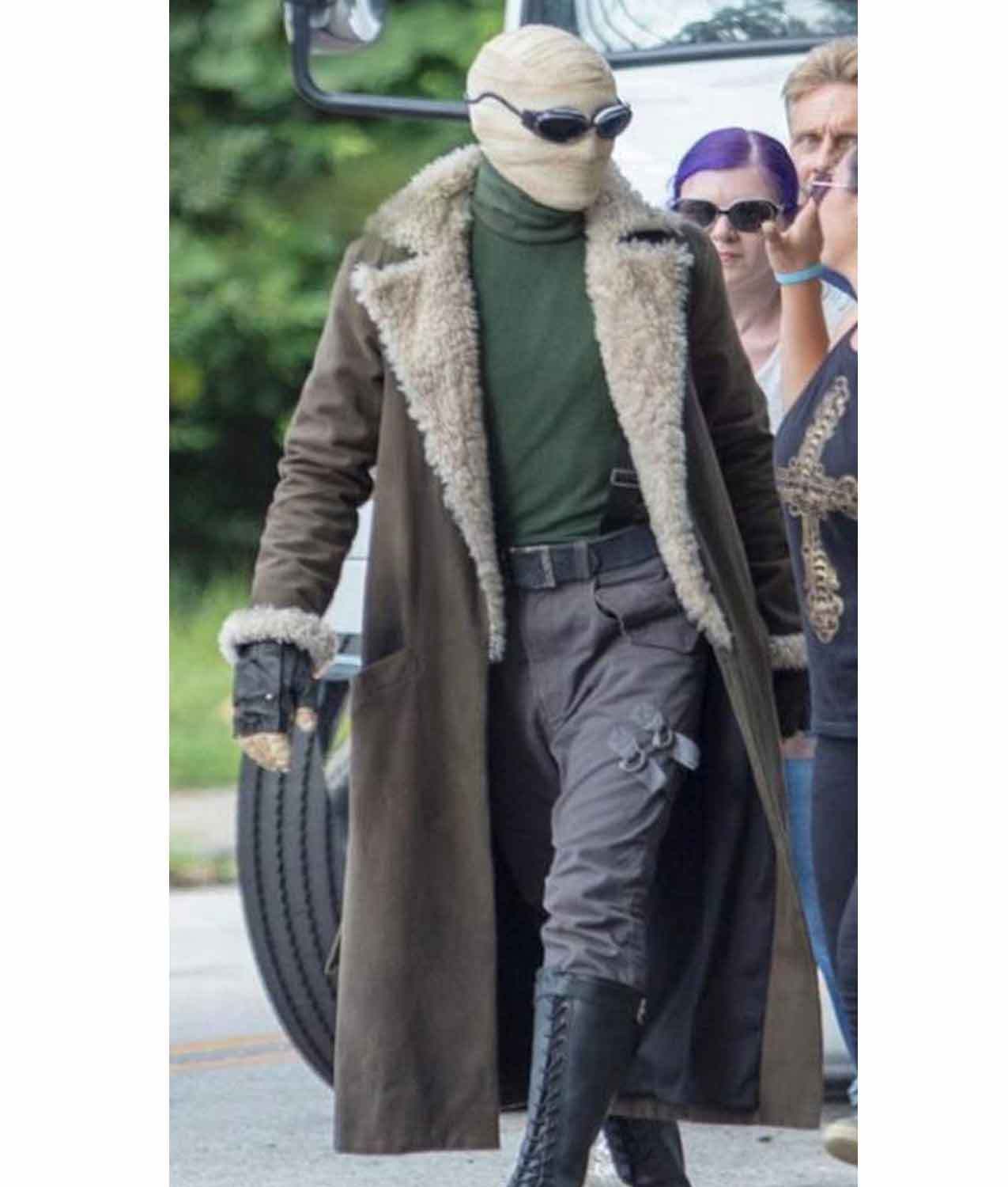 Negative Man Matt Bomer Doom Patrol Fur collar Trench Coat