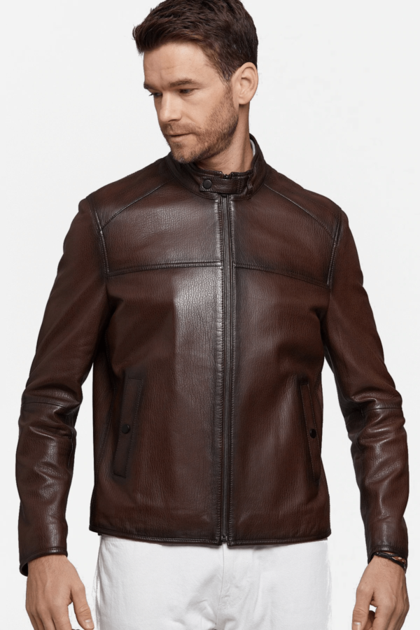 Neuer Brown Leather Jacket