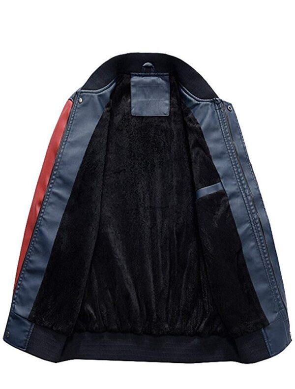 New Embroidery Baseball Varsity Faux Leather Slimfit Autumn Winter Jacket - Image 2