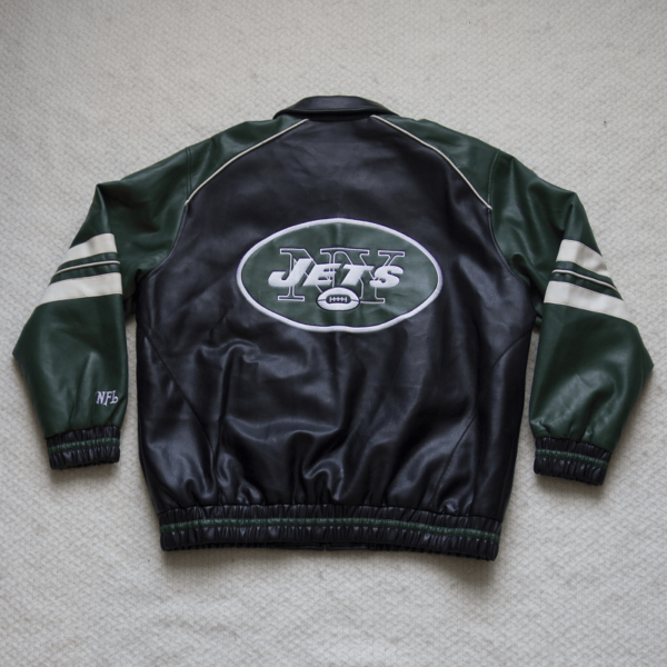 Mens Nfl New-york Jets Leather Jacket - Image 2
