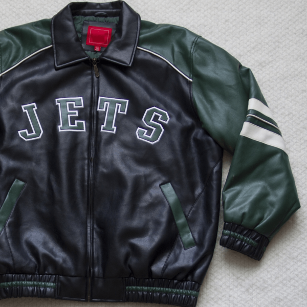 Mens Nfl New-york Jets Leather Jacket