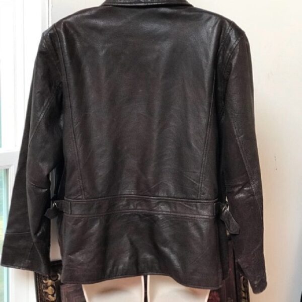 Mens Newport News Easy Style Brown Leather Jacket - Image 3