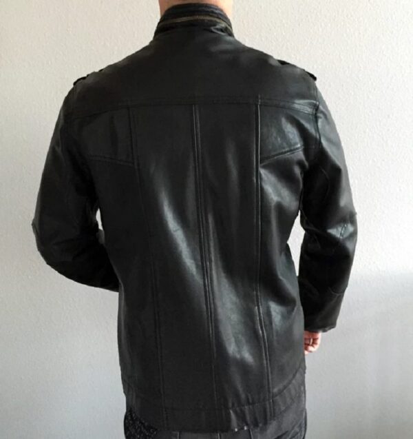 Mens Nice Collective Leather Jacket - Image 2