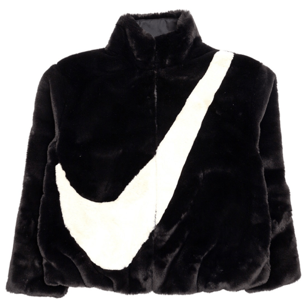 Nike Sportswear Black Faux Fur Jacket