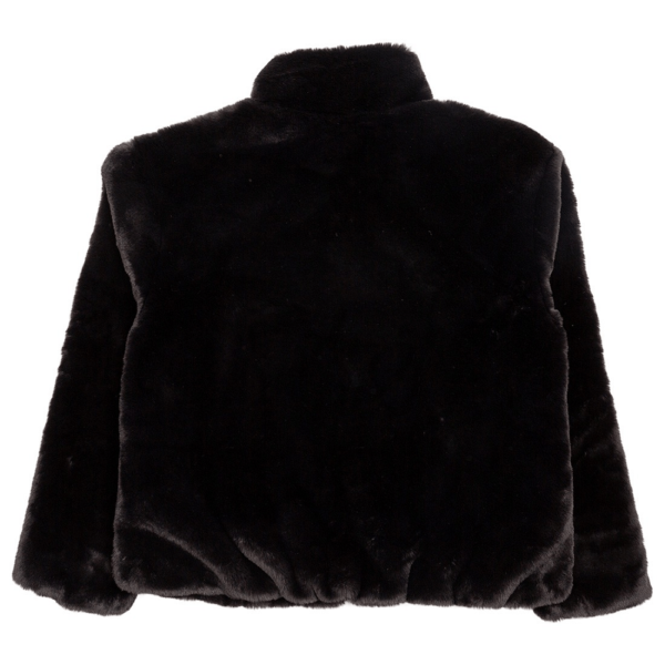 Nike Sportswear Black Faux Fur Jacket - Image 3