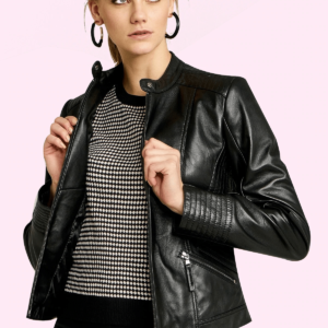 Nita Black Leathers Jacket