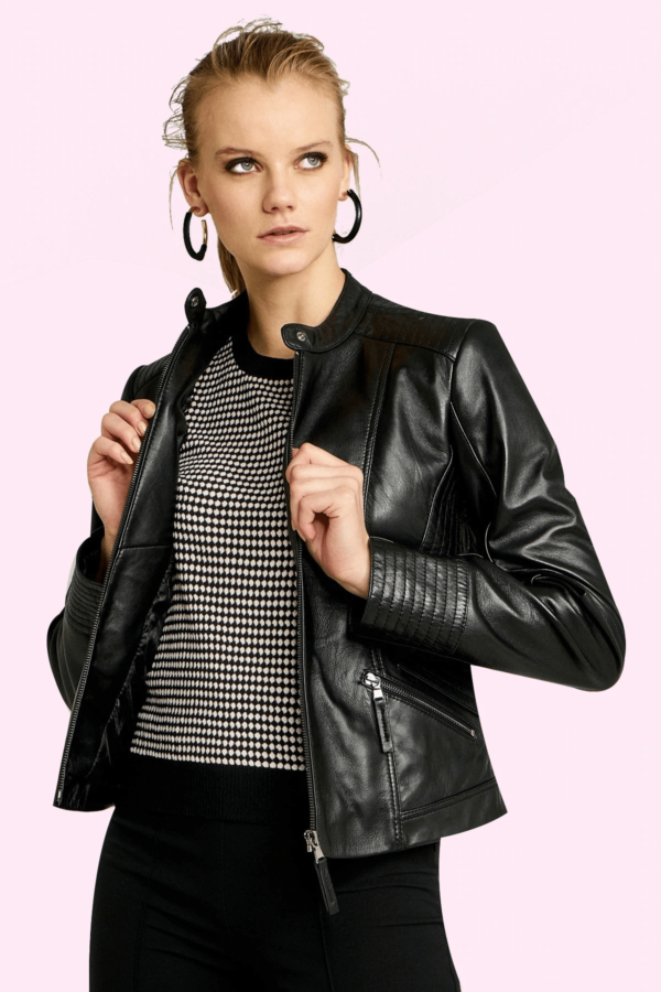 Nita Black Leathers Jacket