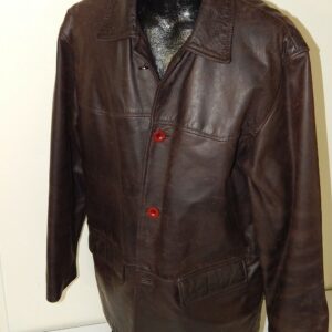 Oiled Steer Hide Mens Leather Coat