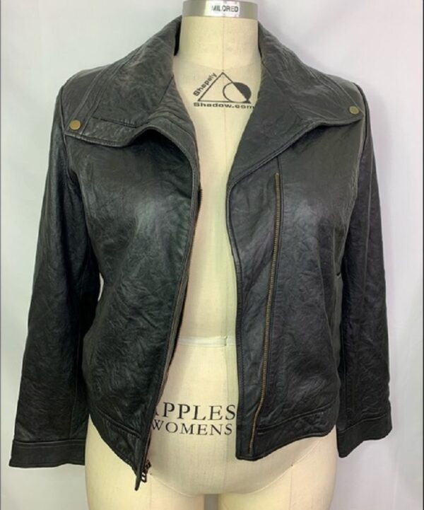 Old Navy Black Leather Jacket - Image 2