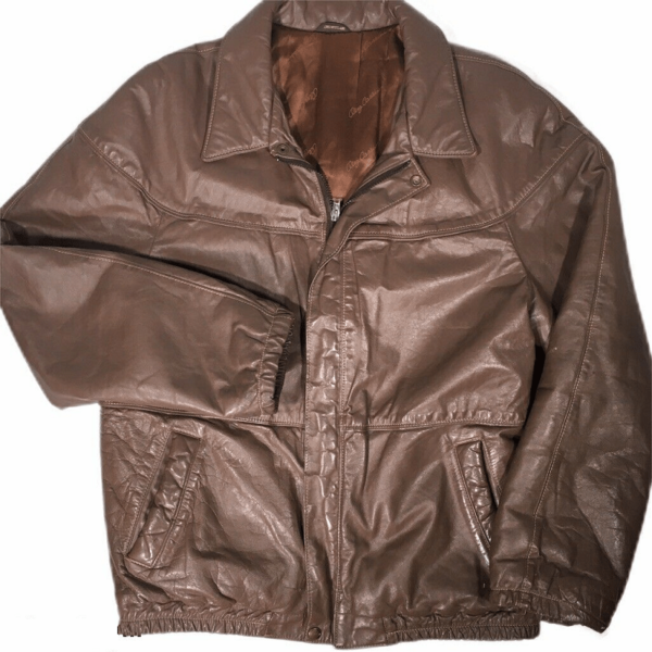 Oleg Cassini Men Motorcycle Leather Jacket