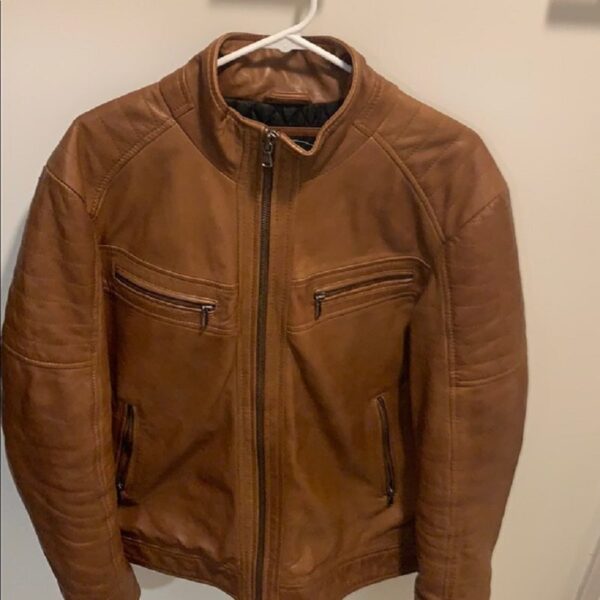 Mens Moto Leather Jacket - Image 2