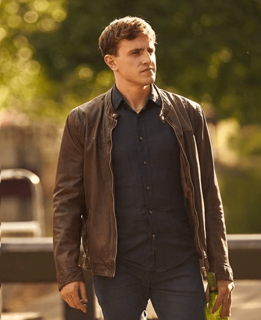 Normal People Paul Mescal Mens Brown Leather Jacket - Image 3