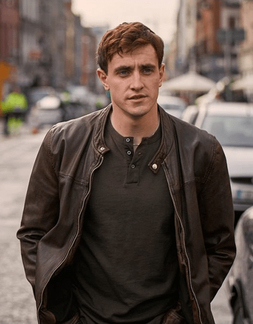 Normal People Paul Mescal Mens Brown Leather Jacket