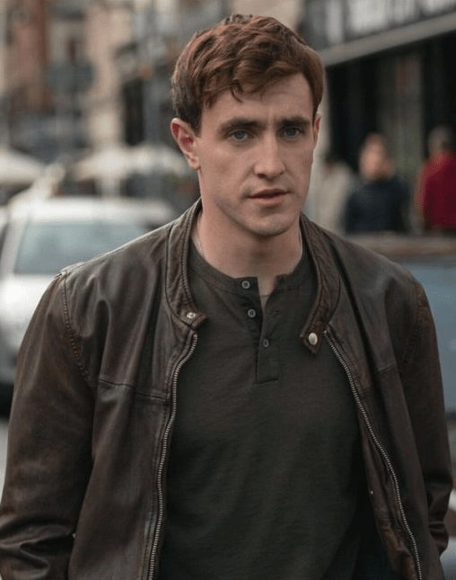 Normal People Paul Mescal Mens Brown Leather Jacket - Image 2