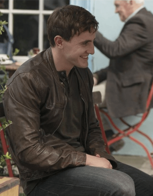 Normal People Paul Mescal Mens Brown Leather Jacket - Image 4