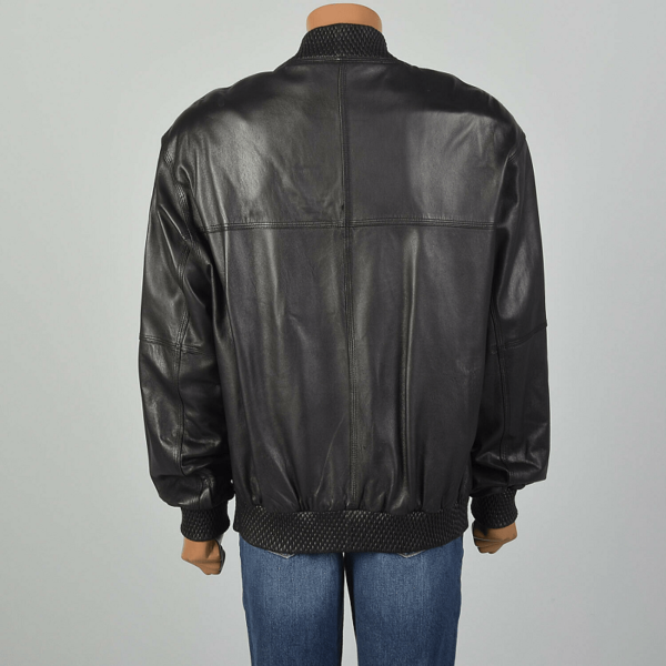 Pelle Pelle Black Bomber Leather Jacket - Image 3
