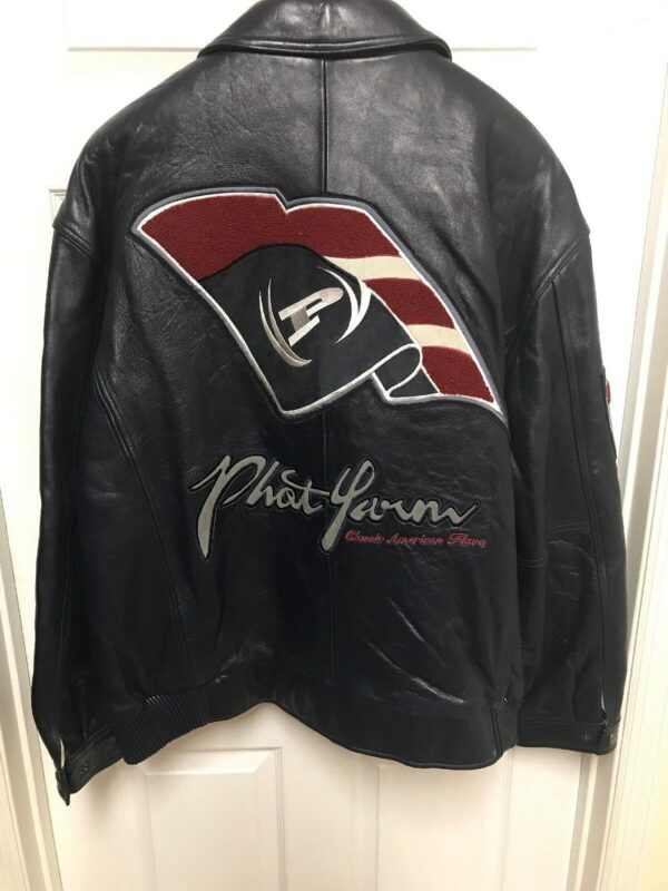 Phat Farm Russel Simmons Bomber Leather Jacket - Image 3