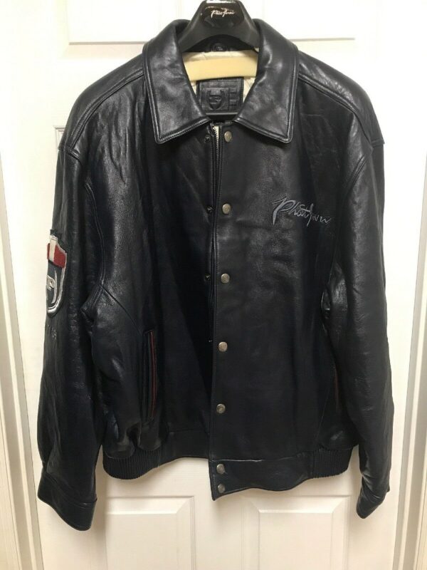 Phat Farm Russel Simmons Bomber Leather Jacket