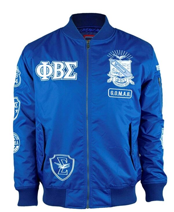 Phi Beta Sigma Fraternity Logo Bomber Blue Jacket