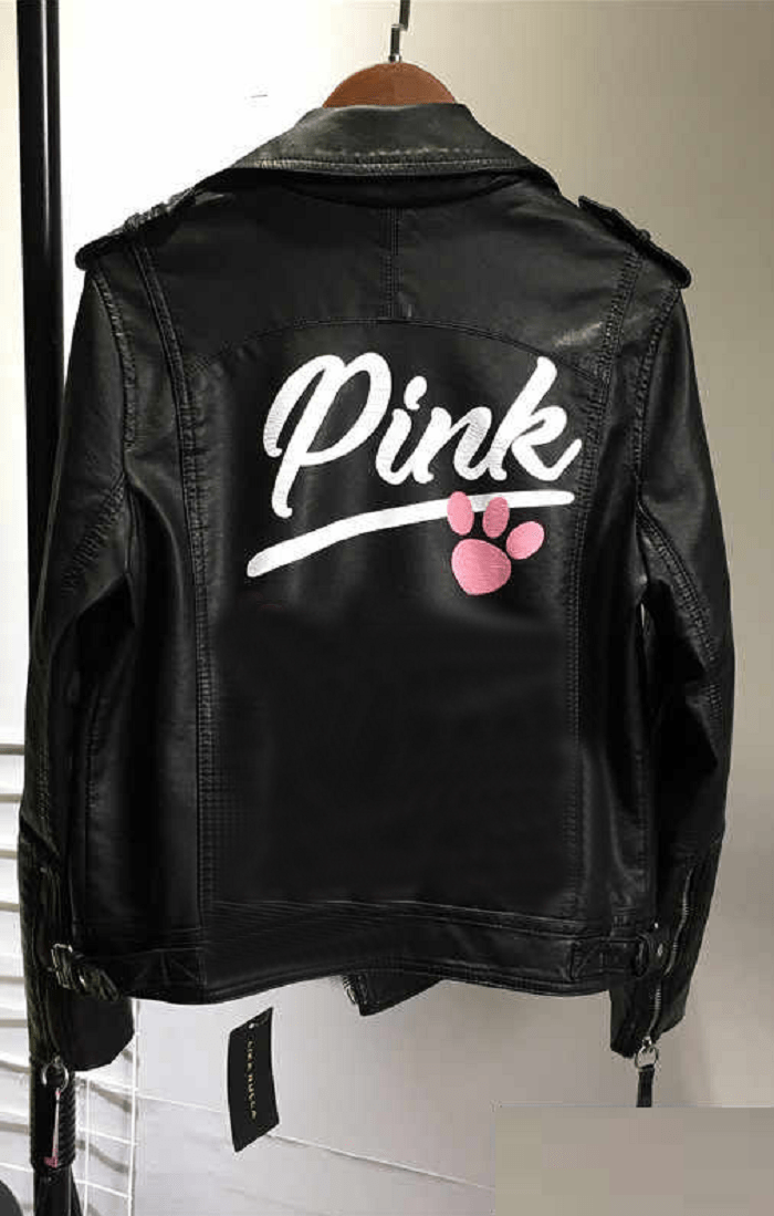 Short Pink Panther Pu Leather Jacket - Image 2