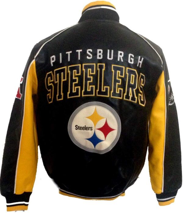 Mens Pittsburgh NFL Steelers Leather Jacket