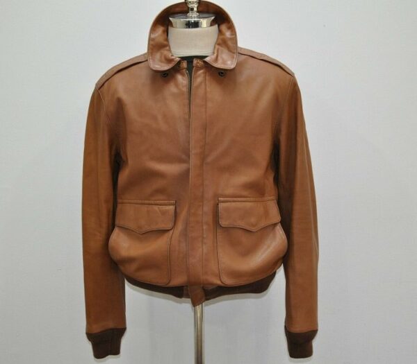 Polo Lambskin Mens Bomber Leather Jacket