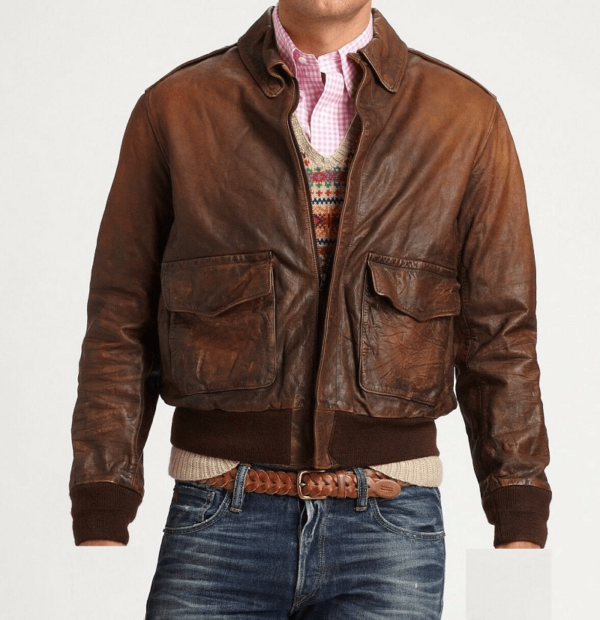 Polo Ralph Lauren Mens Bomber Leather Jacket