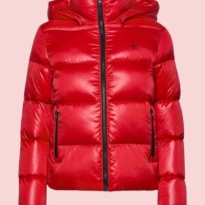 Puffer Red Hooded Jacket