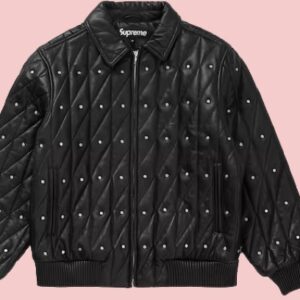 Quilted Supreme Black Leather Jacket