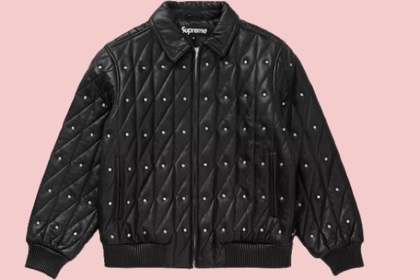 Quilted Supreme Black Leather Jacket